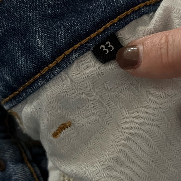 7 For All Mankind 7FAM Easy Straight with Destroy Size 33 - Picture 9 of 11